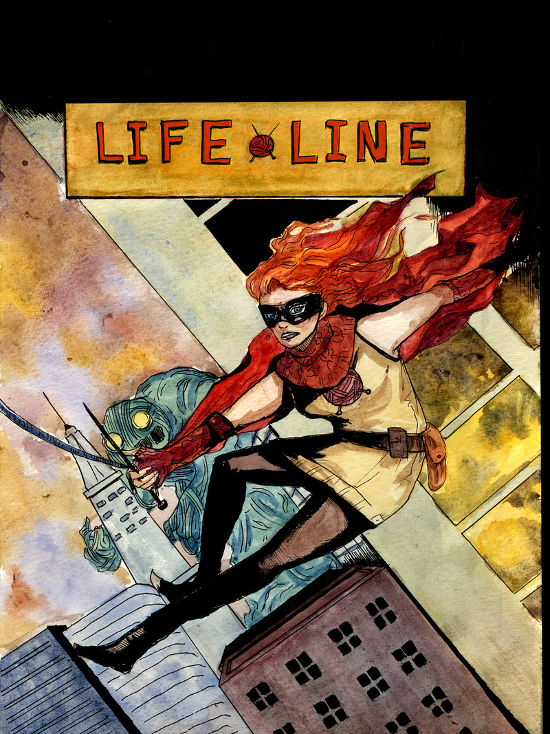 Illustration for article titled Concept Art Writing Prompt: The Superhero Whose Power Is Knitting